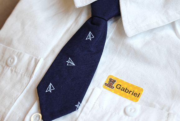 The ideal solution for Back to School My Nametags labels for uniform