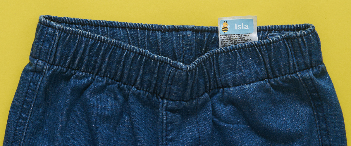 50 Etichette Adesive Personalizzabili - Lavabili, Per Vestiti E Scuola, Bianche