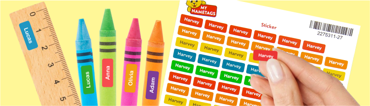Banner delle mini etichette nome personalizzate